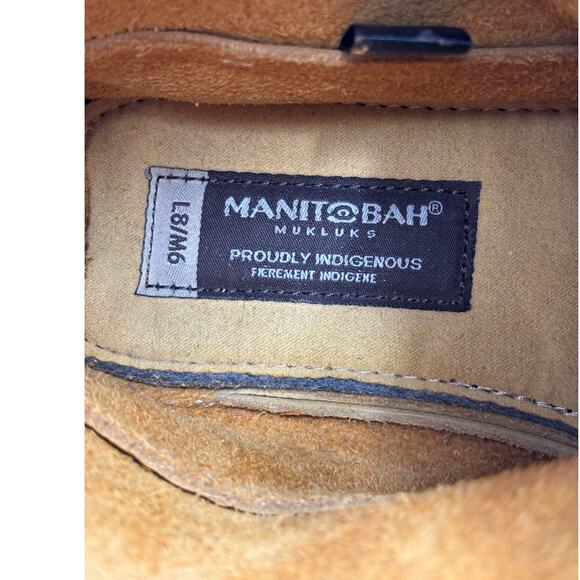 Manitobah Mukluks Harvester Moccasin Nubuck Booties Fringe Womens Size 8 - Picture 10 of 10